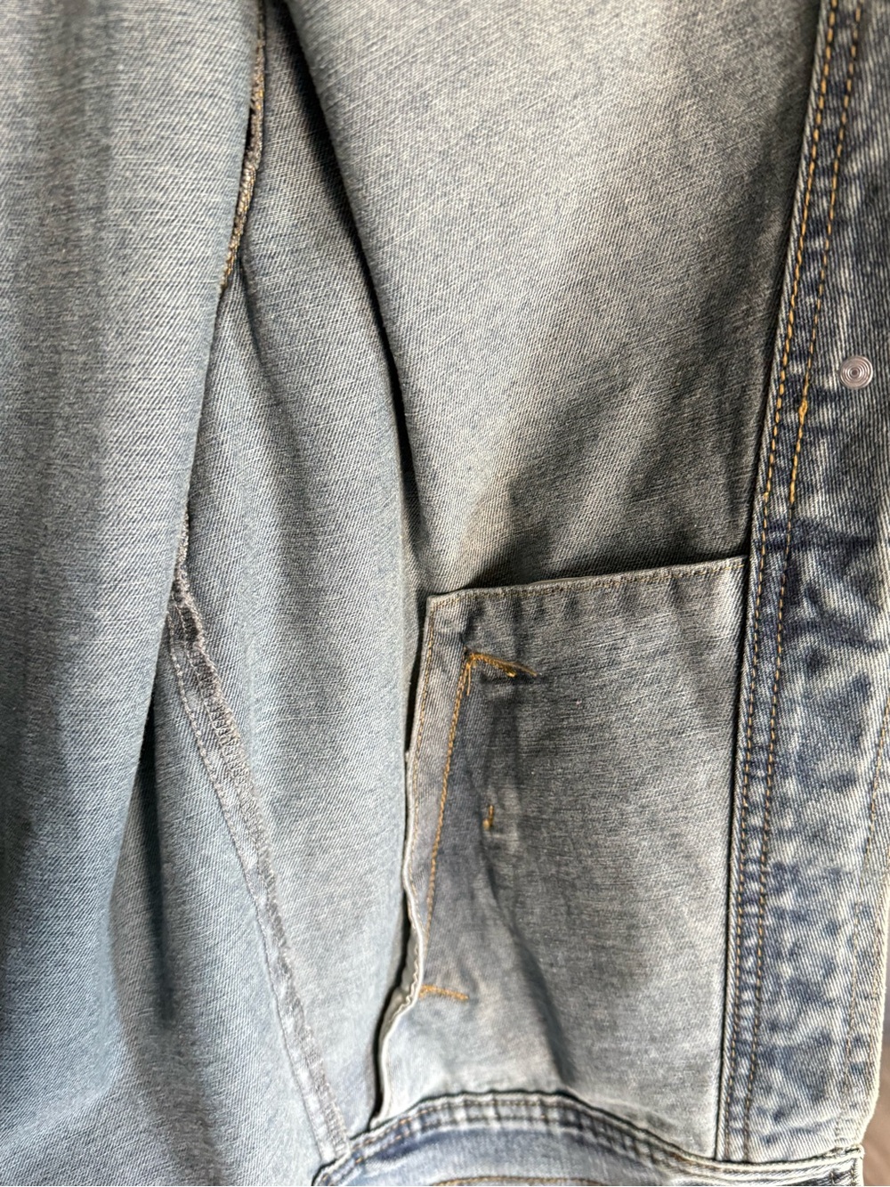 Aegle Deconstruct Asymmetric Denim Jacket Innovare Denim - Picture 6 of 9